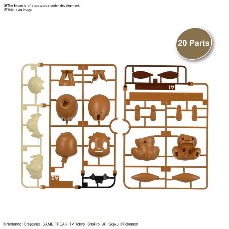 Bandai Quick Model #04 Pokemon Eevee Building Kit - Easy Snap-Together Plastic Model for Collectors & Fans - Perfect for Display, Gifts & DIY Projects