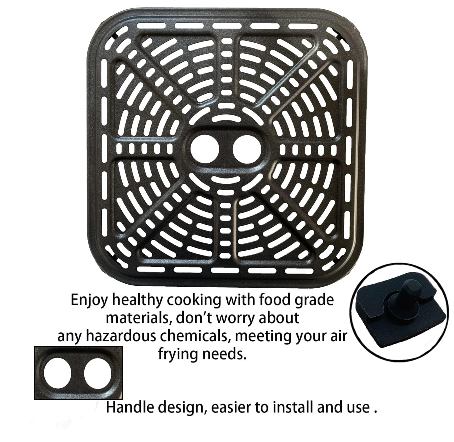Upgraded Nonstick Air Fryer Grill Crisper Plate for COSORI 6.8QT Air Fryers - Dishwasher Safe Replacement Grate Grid Shelf - Perfect for Grilling Chicken, Vegetables & Making Crispy Snacks