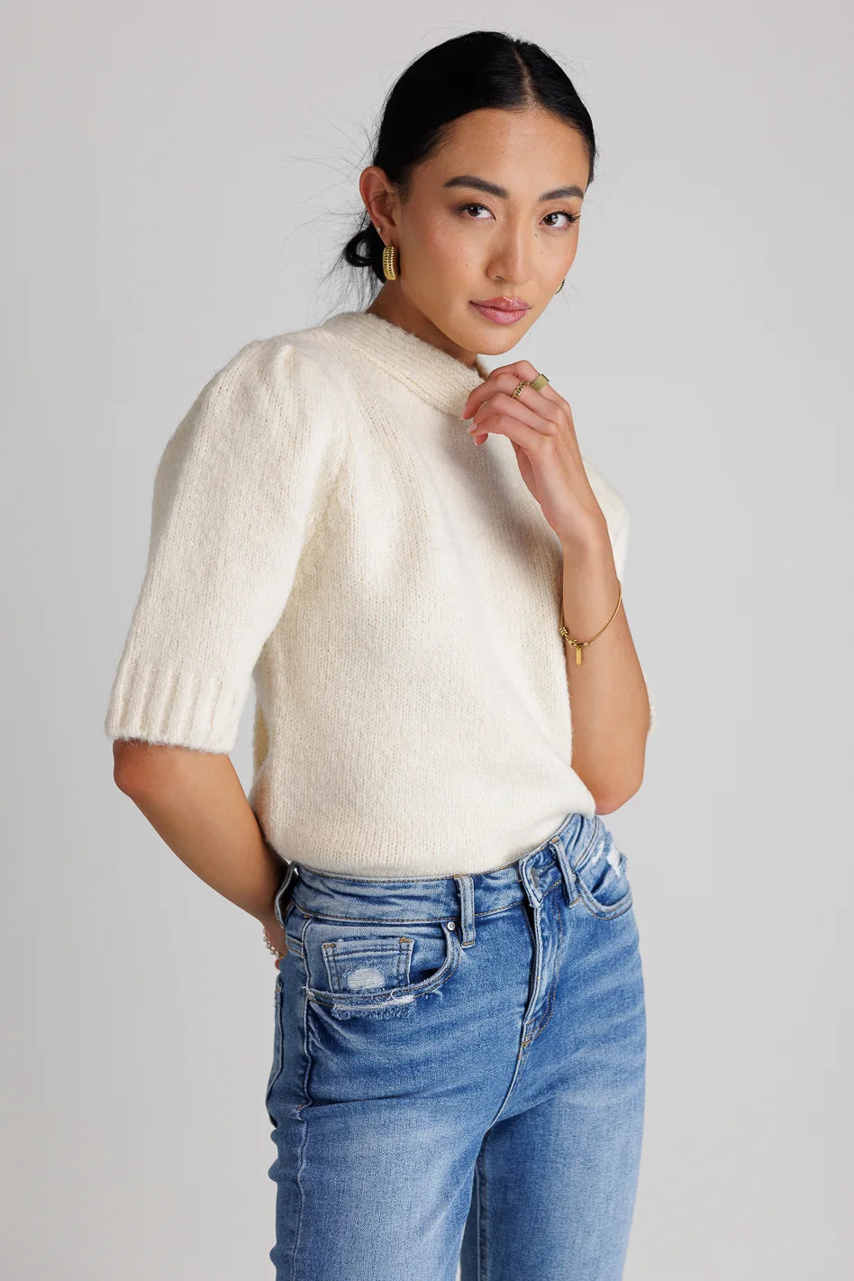 Aysha Tie Back Sweater Women's Knit Pullover | Elegant Casual & Office Wear | Final Sale