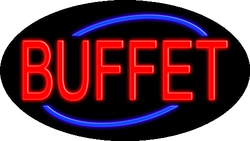 Buffet Glass Neon Sign #14163 - Handcrafted in USA | Perfect for Bars, Restaurants & Home Decor