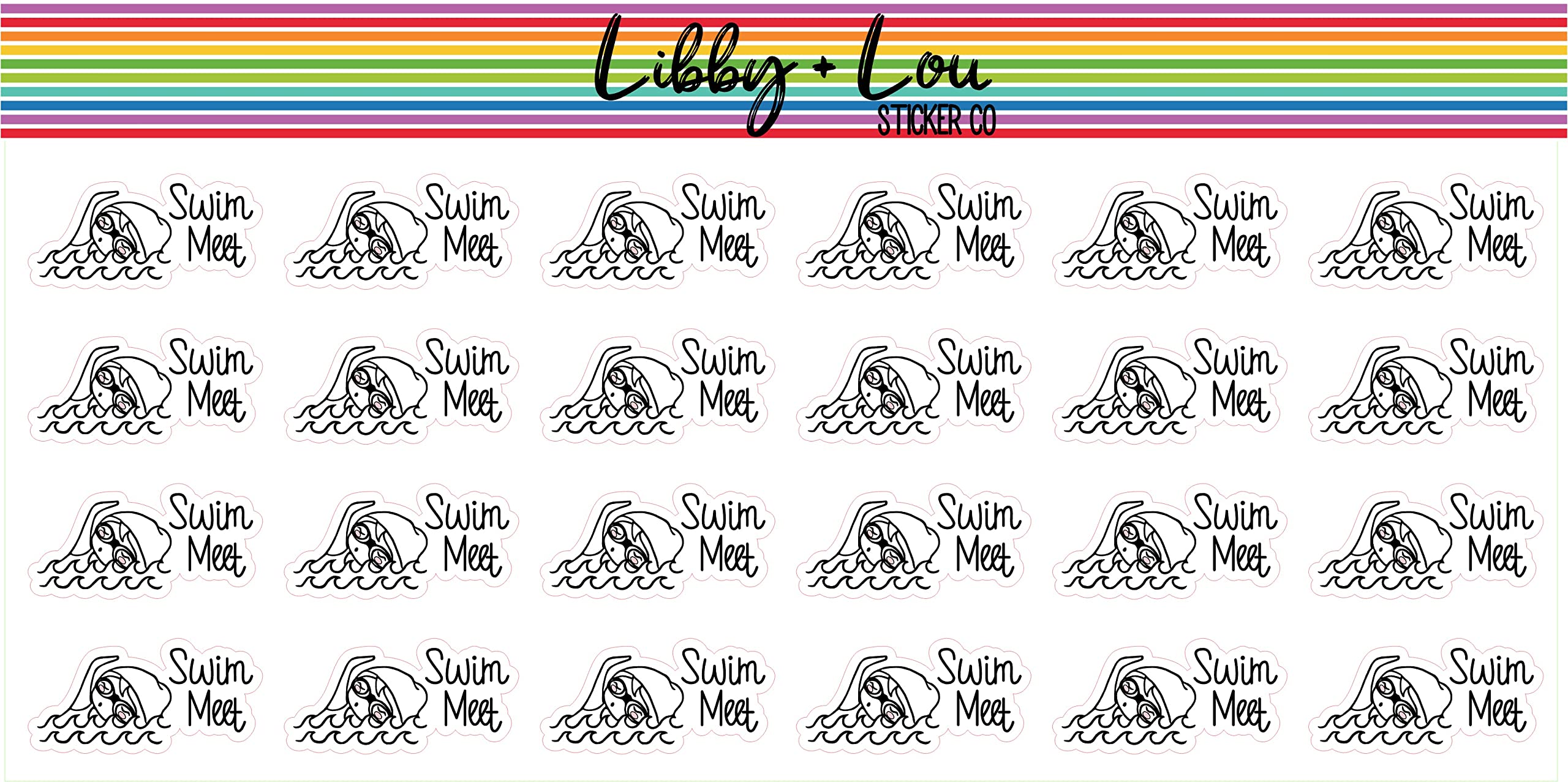 Swim Meet Planner Stickers - Waterproof for Swim Coaches & Teams