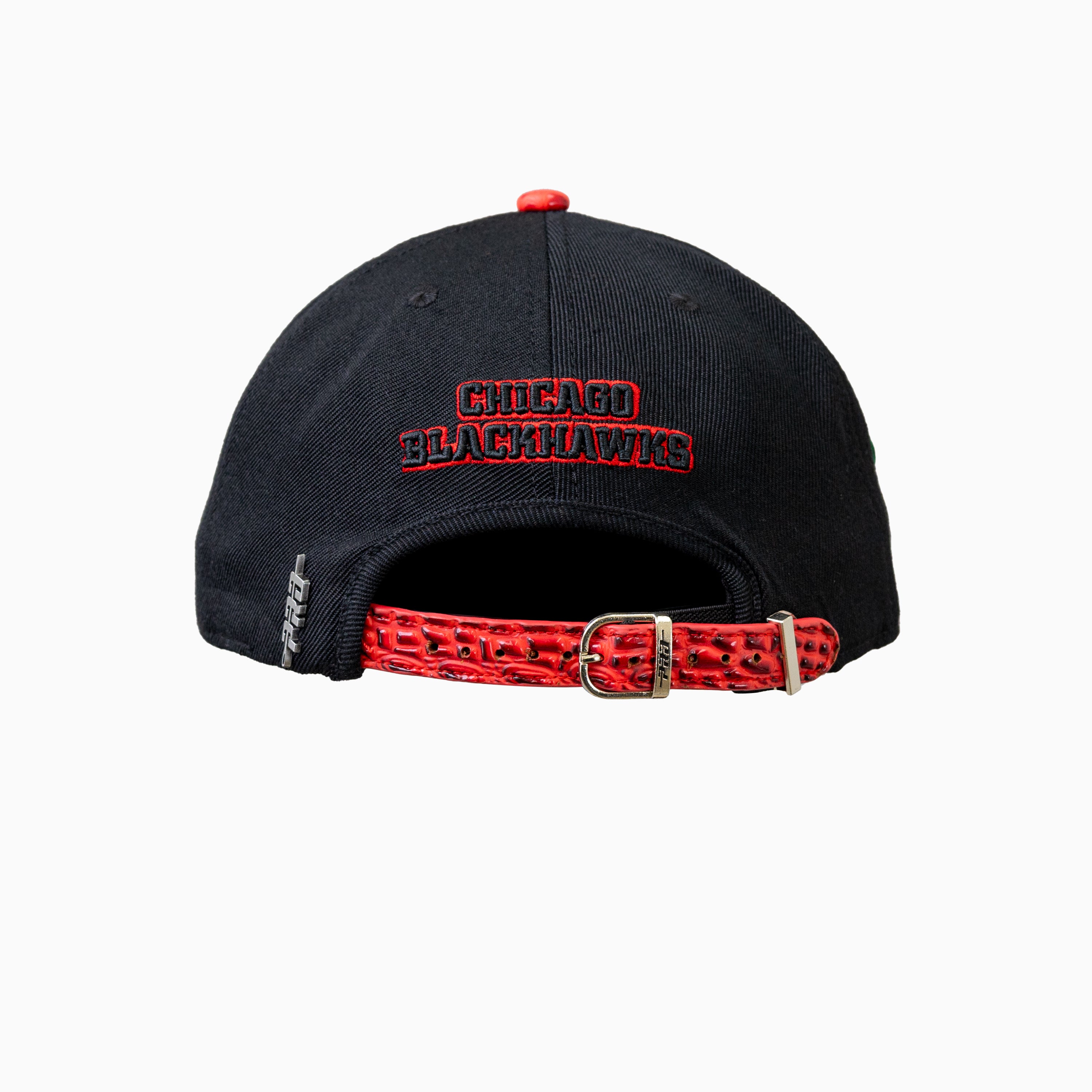 Chicago Blackhawks NHL Official Leather Visor Snapback Hat - Adjustable Baseball Cap for Men & Women - Perfect for Sports Games, Casual Wear & Fan Collections
