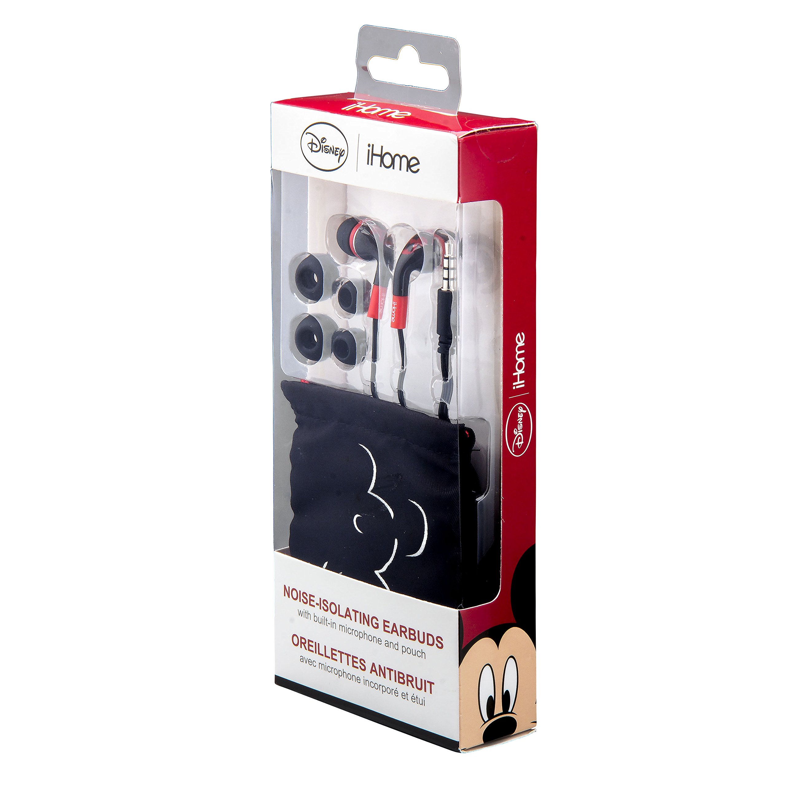Mickey Mouse Wireless Noise Cancelling Earbuds with Travel Case - Bluetooth Headphones for Kids, Disney Mickey Mouse Earphones for Travel, School & Daily Use