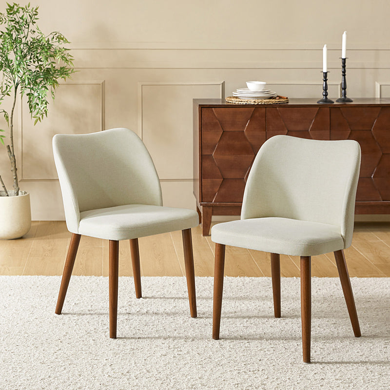 Mid Century Modern Upholstered Dining Chairs - Diana Collection | Stylish Upholstered Side Chairs for Kitchen, Dining Room & Office | Comfortable & Elegant Seating Solution