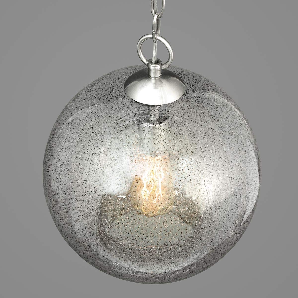 Progress Lighting P500063-009 Malbec One-Light Pendant in Grey - Modern Industrial Ceiling Light Fixture for Kitchen Island, Dining Room & Bar Counter