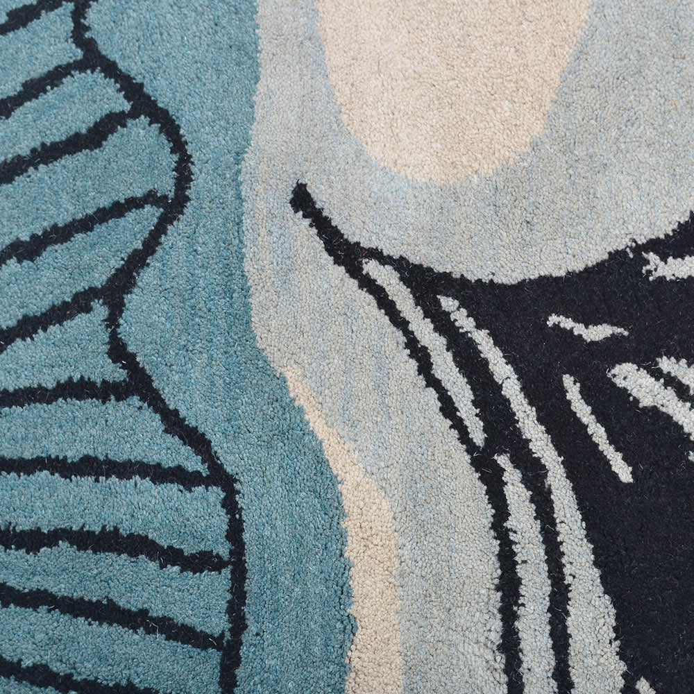 Canterbury Bells Hand Tufted Wool Rug - Soft & Durable Non-Slip Area Rug for Living Room, Bedroom & Nursery Decor