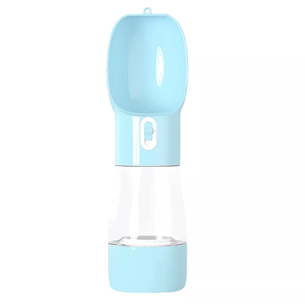 Portable Dog Water Bottle & Food Bowl for Outdoor Travel - Green