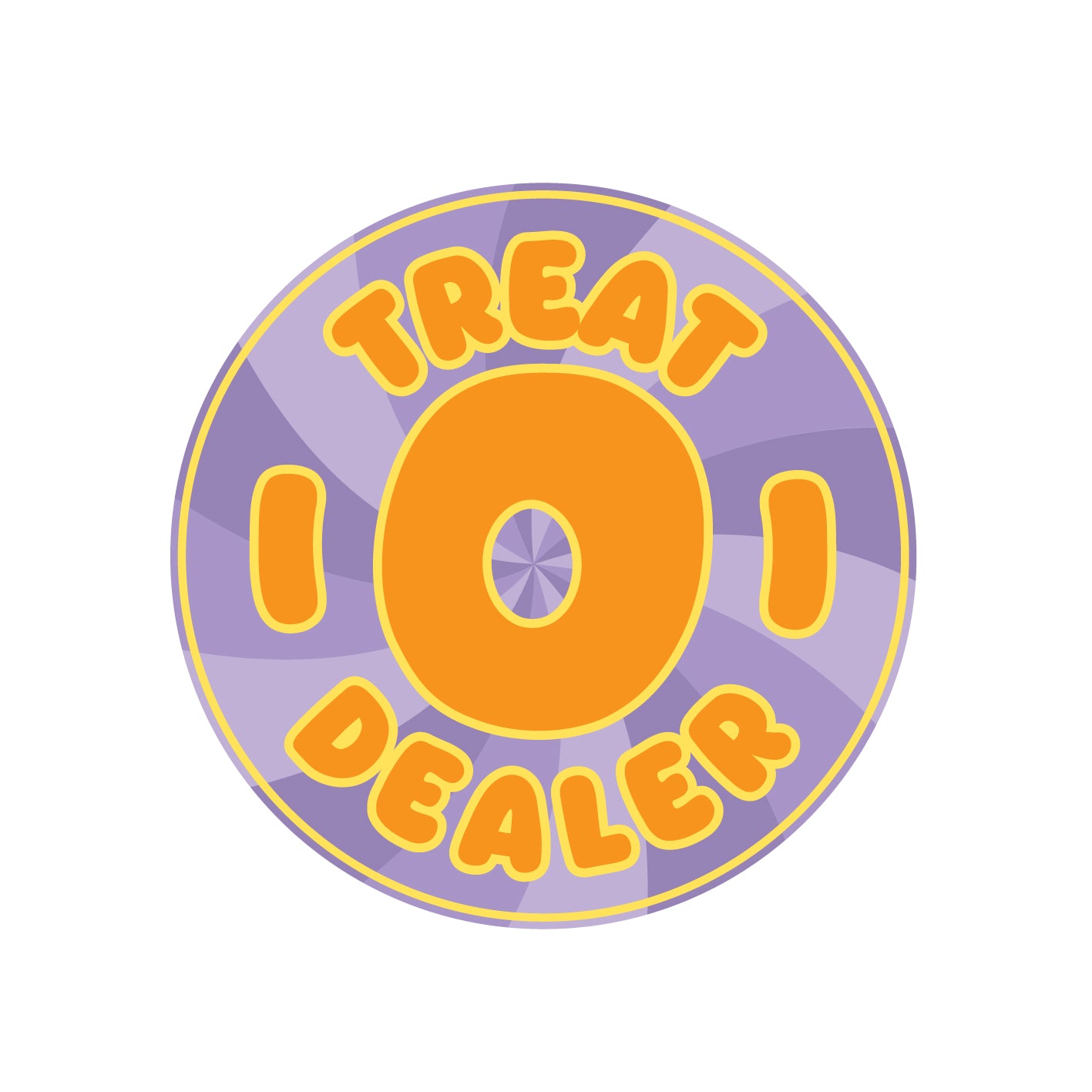 Treat O Dealer Sticker - Premium Vinyl Decals for Cars, Laptops & Water Bottles - Fun & Durable Decorative Stickers for Gifts & Personalization