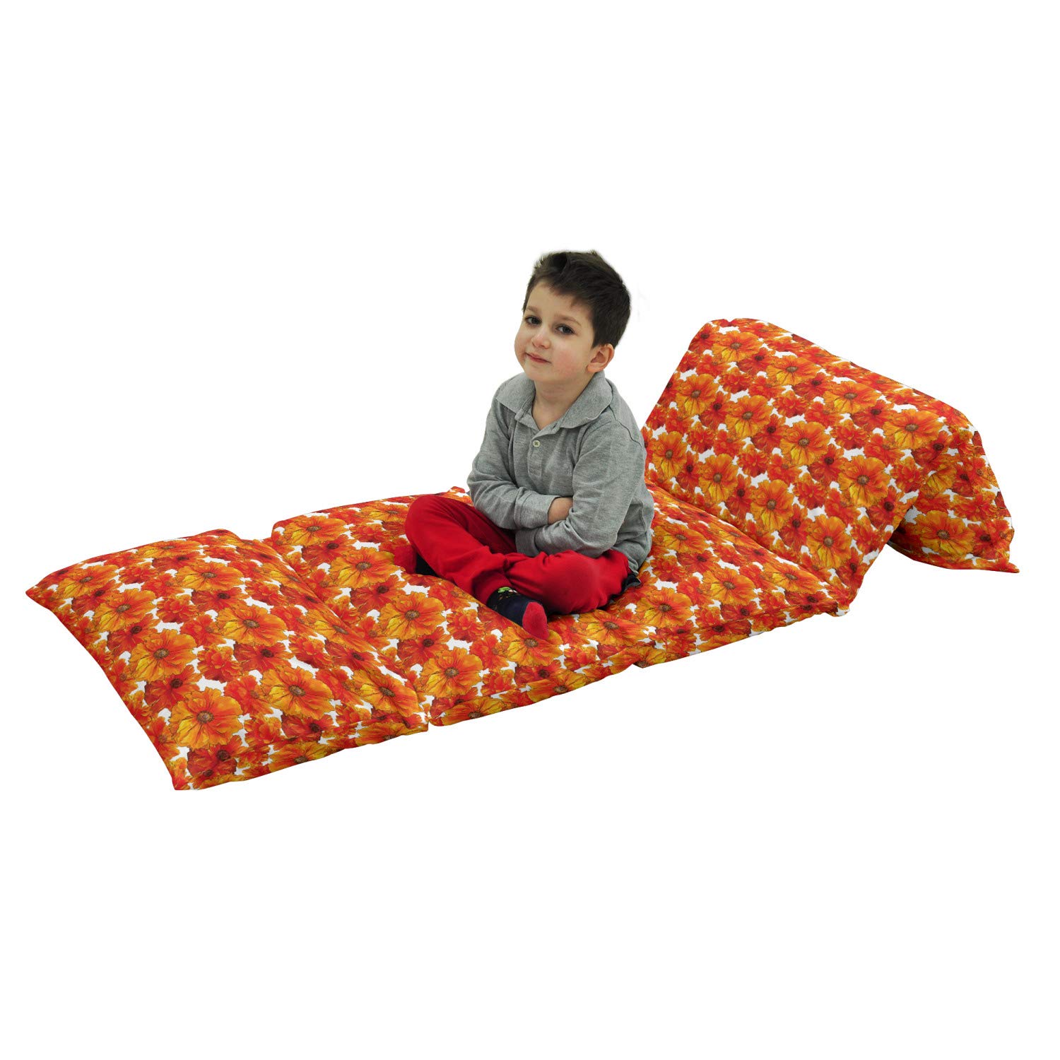 Ambesonne Bohemian Poppies Floor Pillow Cover - 88