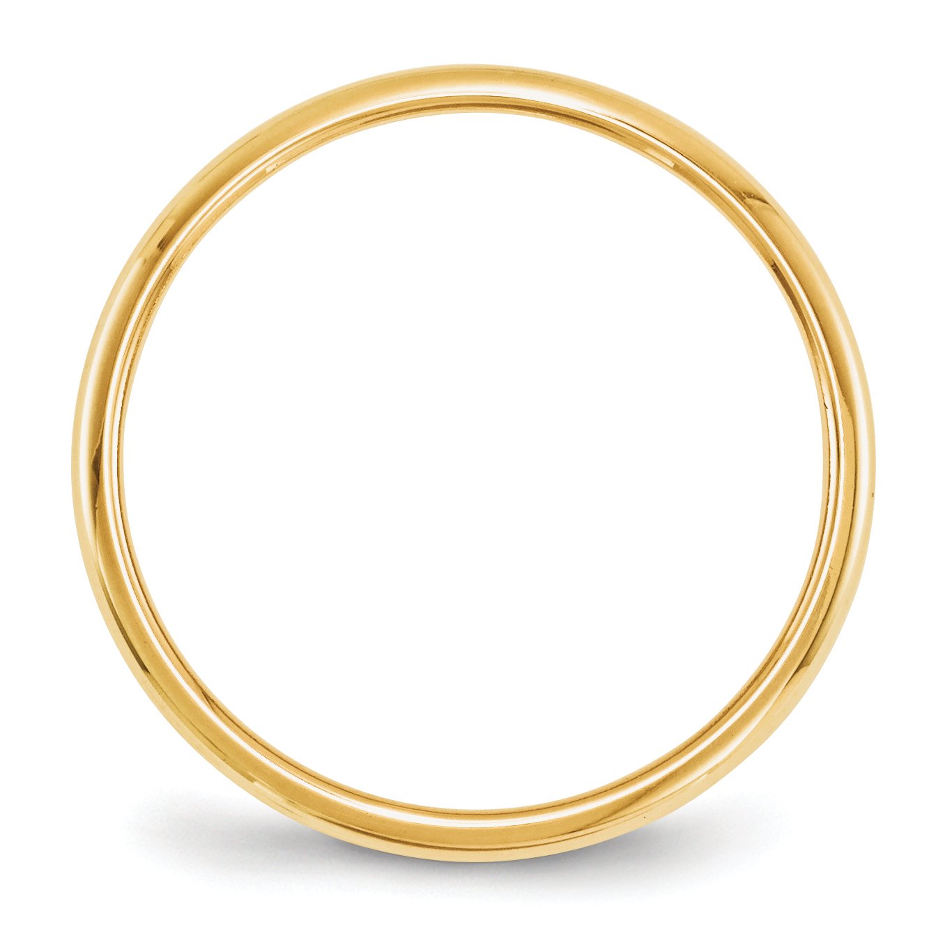 10K Solid Yellow Gold 2mm Half-Round Wedding Band Ring for Men & Women - Perfect for Anniversaries, Engagements, and Everyday Wear