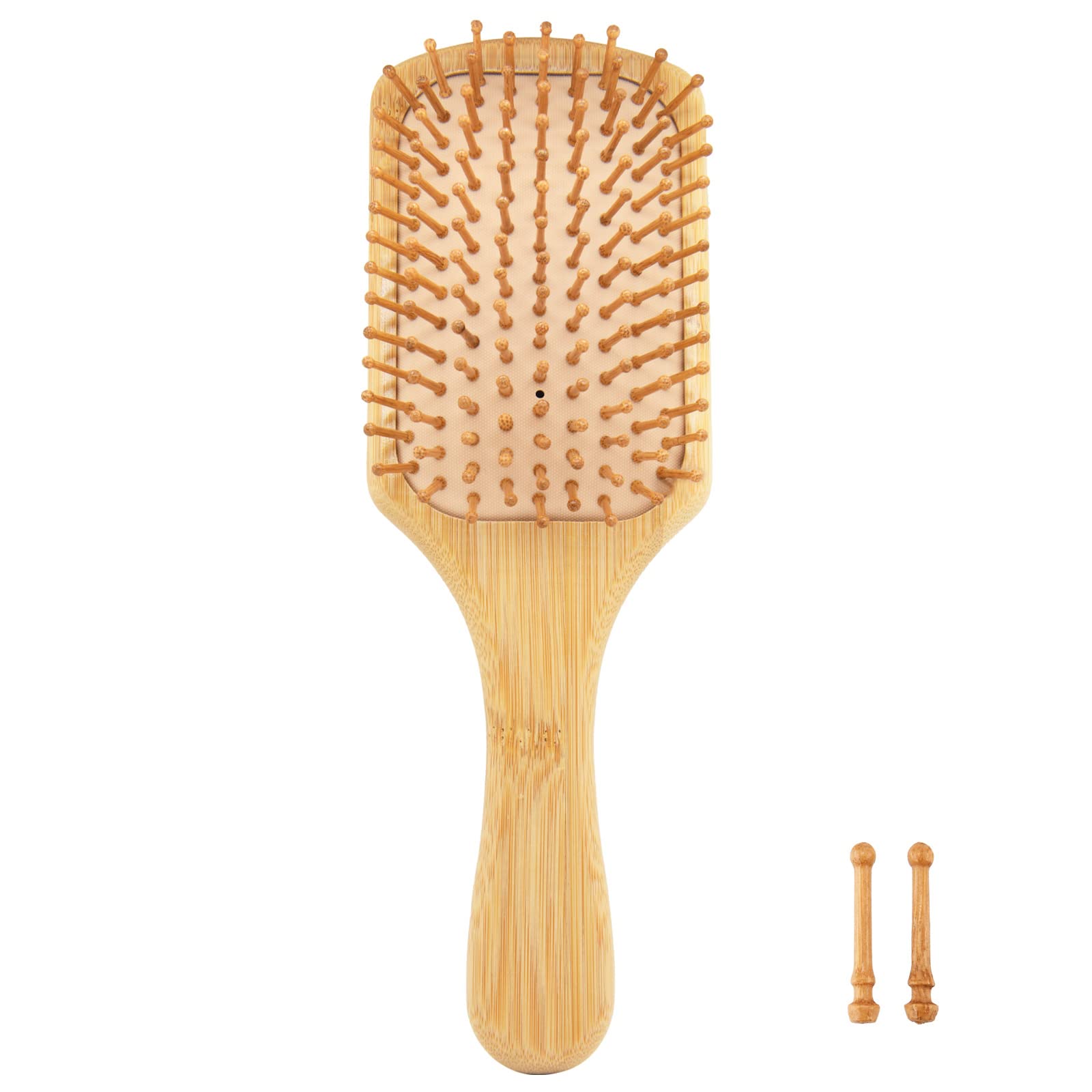 Natural Bamboo Air Cushion Hair Brush for Women & Men - Wooden Scalp Massage Comb with Anti-Static Technology | Perfect for Daily Hair Care, Styling & Relaxing Scalp Massage at Home or Salon