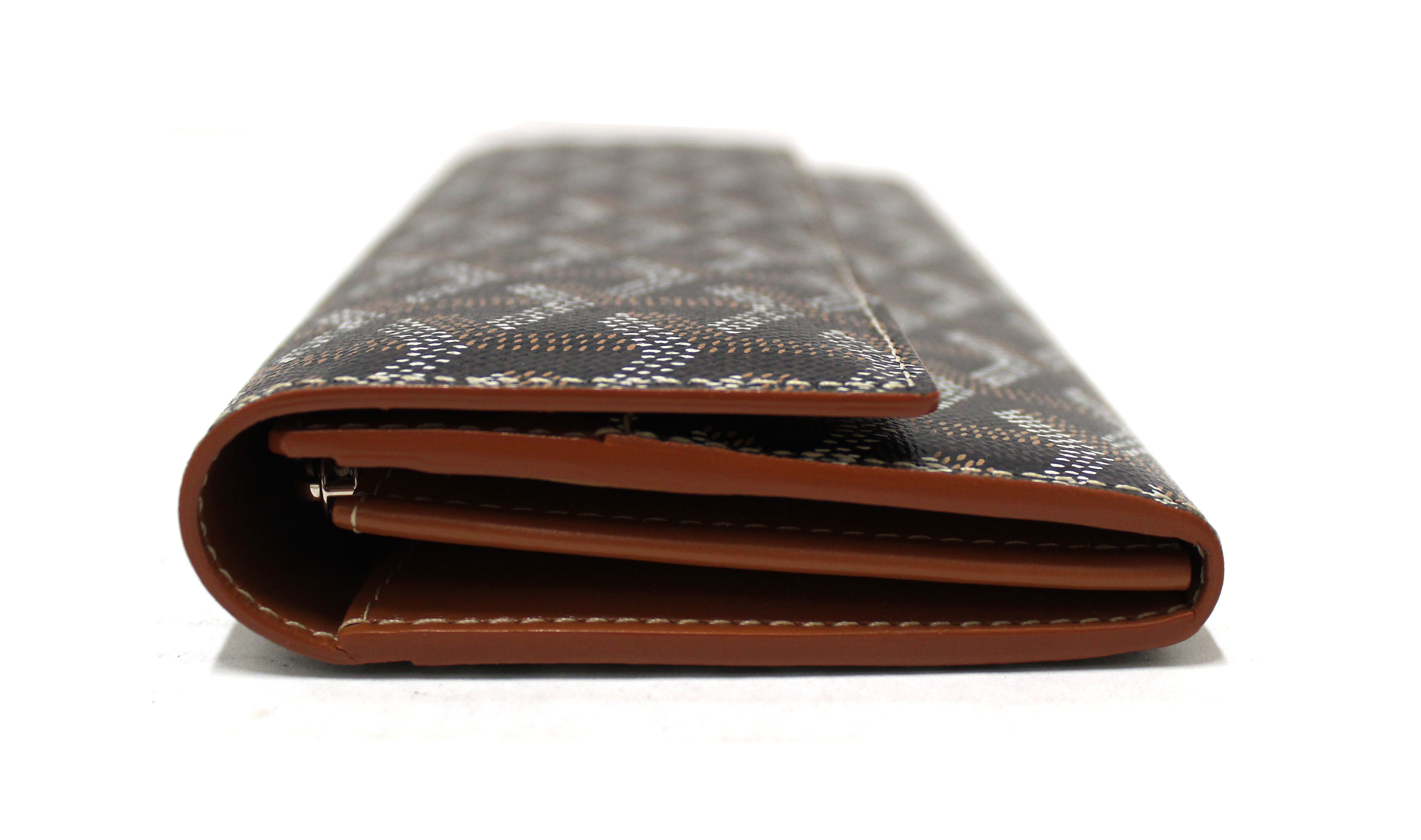 Authentic Goyard Black Goyardine Canvas Varenne Long Wallet for Men & Women - Luxury Designer Bifold Wallet with Multiple Card Slots - Perfect for Travel, Business & Everyday Use