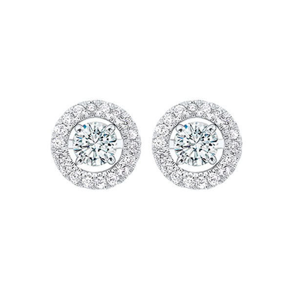 14K White Gold Diamond Stud Earrings (1/5 CTW) - Perfect for Weddings, Anniversaries & Special Occasions