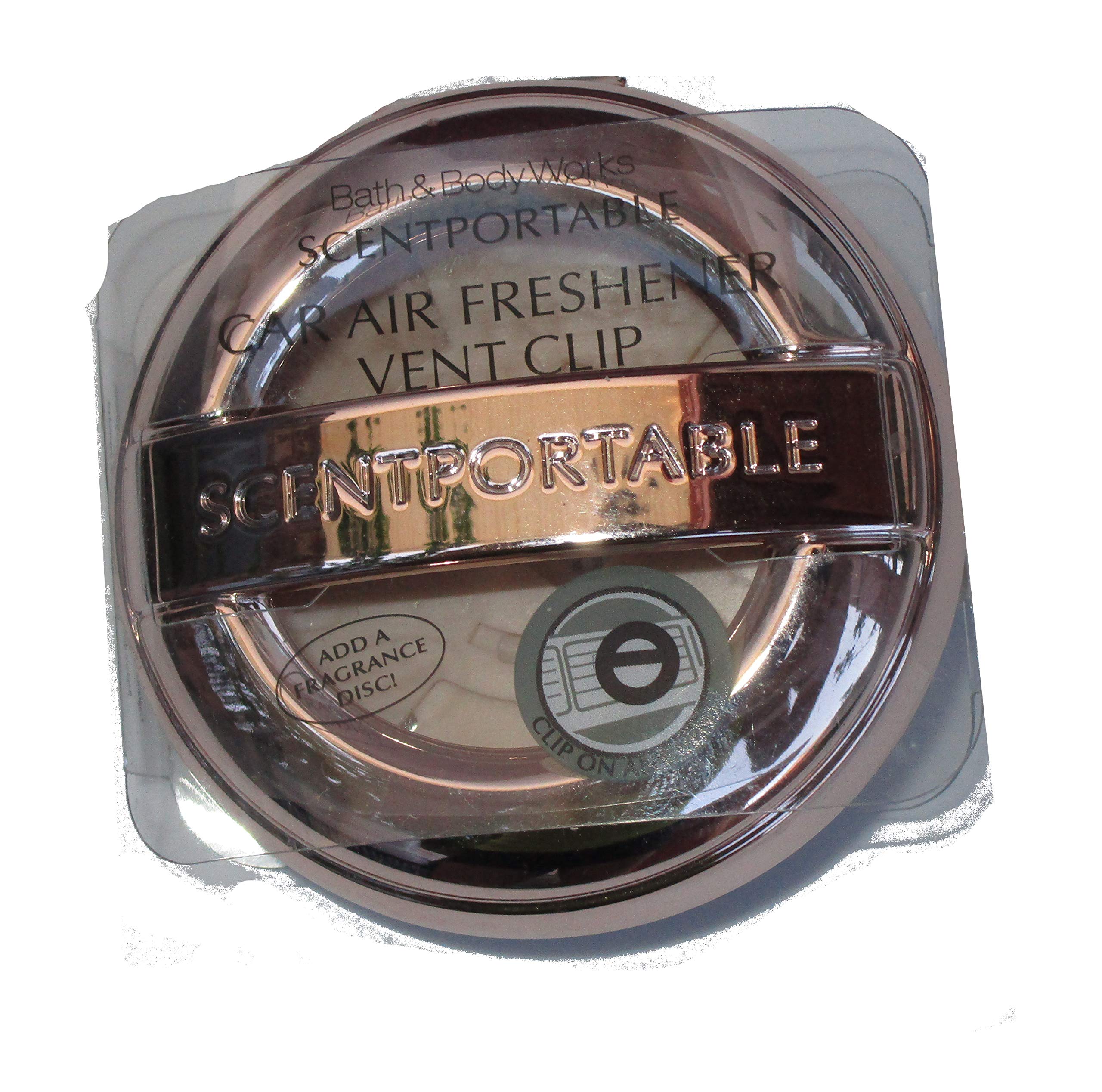 Bath & Body Works Scentportable Vent Clip - Metallic Rose Gold Air Freshener for Car & Home | Long-Lasting Fragrance, Stylish Decor