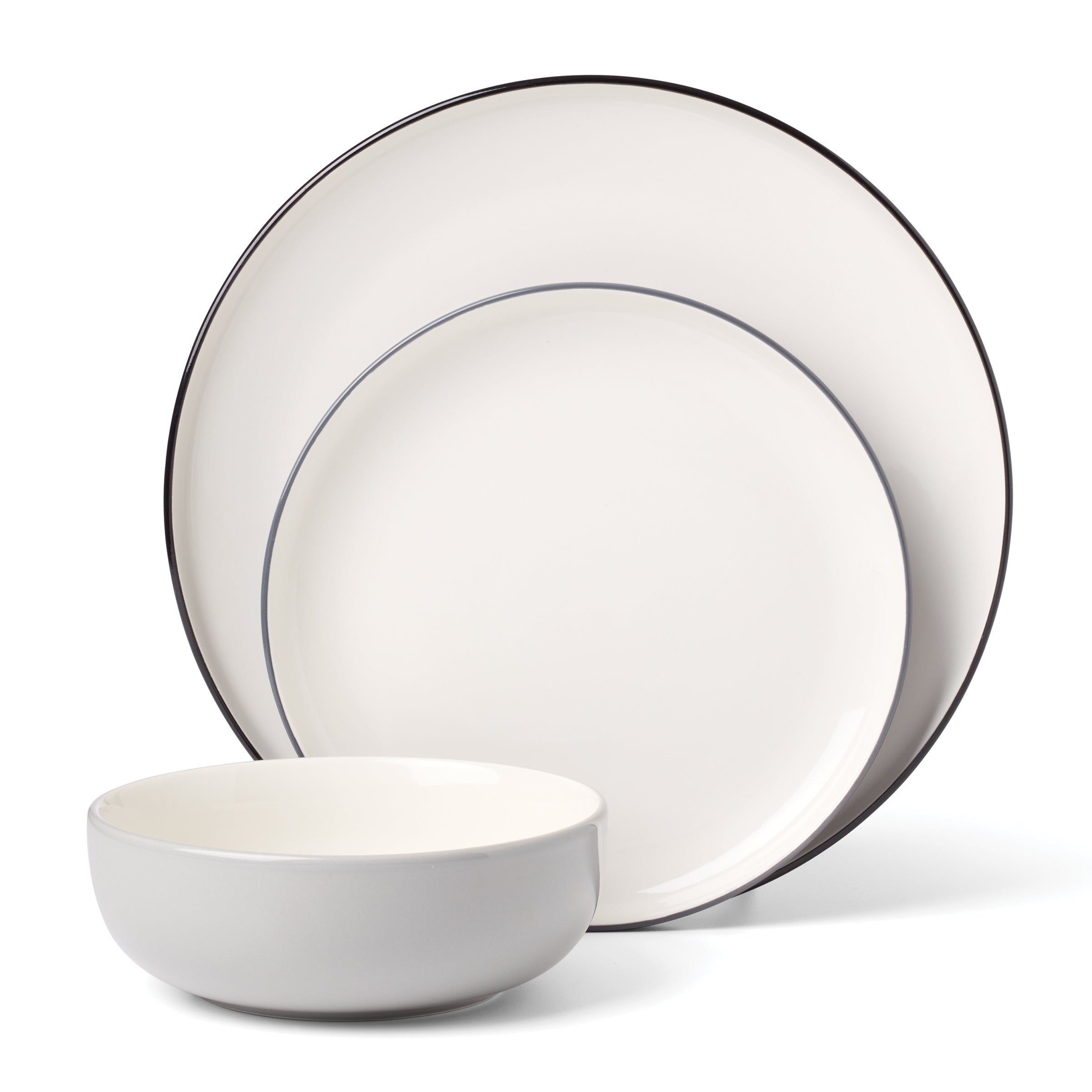 24 Seven Colors Pumice Stone 12-Piece Dinnerware Set - Durable Stoneware Plates & Bowls for Everyday Dining, Restaurant Use & Special Occasions