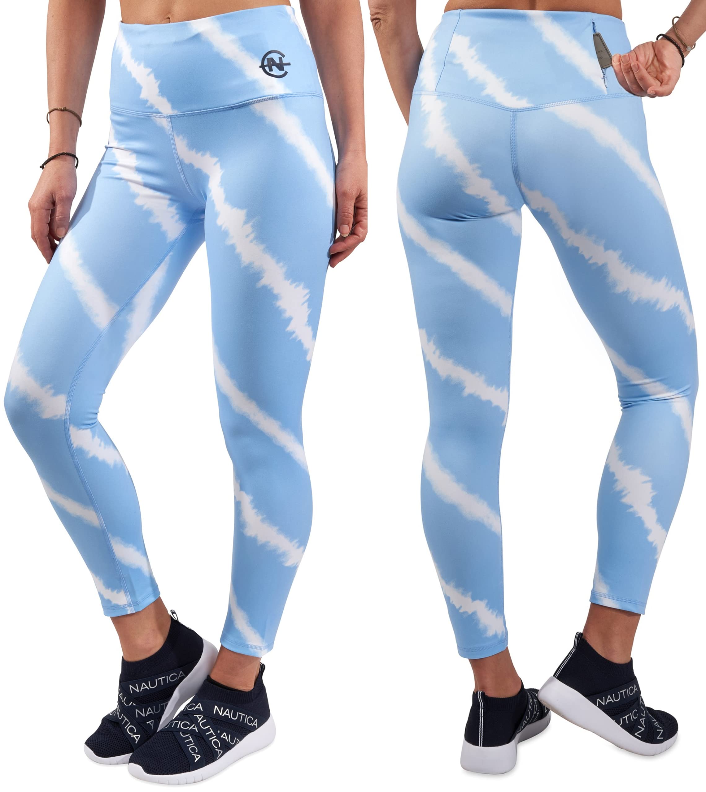 Nautica Competition Athletic Women's Workout Leggings - High Waist Yoga Pants with Pockets, 7/8 Length for Running, Gym & Active Lifestyle | Perfect for Training, Yoga & Everyday Wear