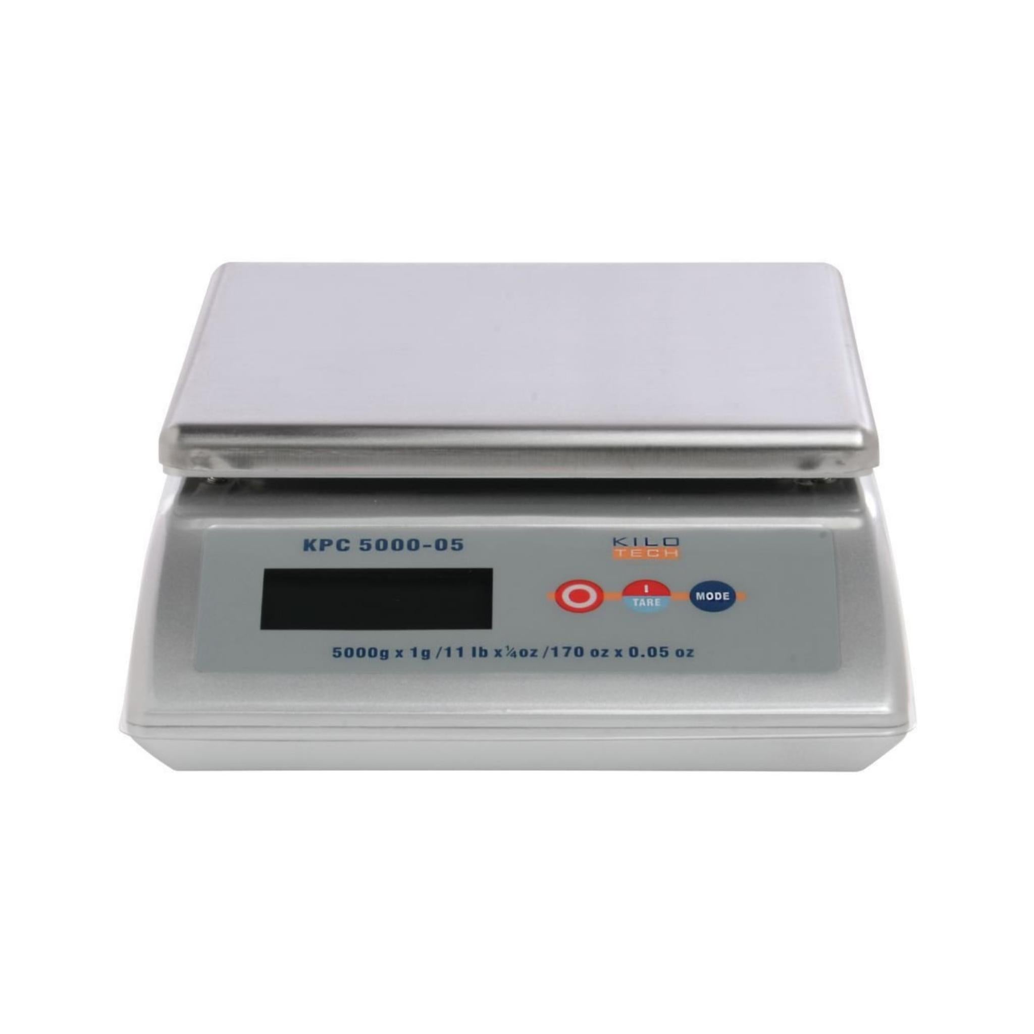 Kilotech KPC 5000 Digital Kitchen Scale - High Precision 5000g x 0.1g Food Scale with LCD Display for Baking, Cooking, Meal Prep & Portion Control