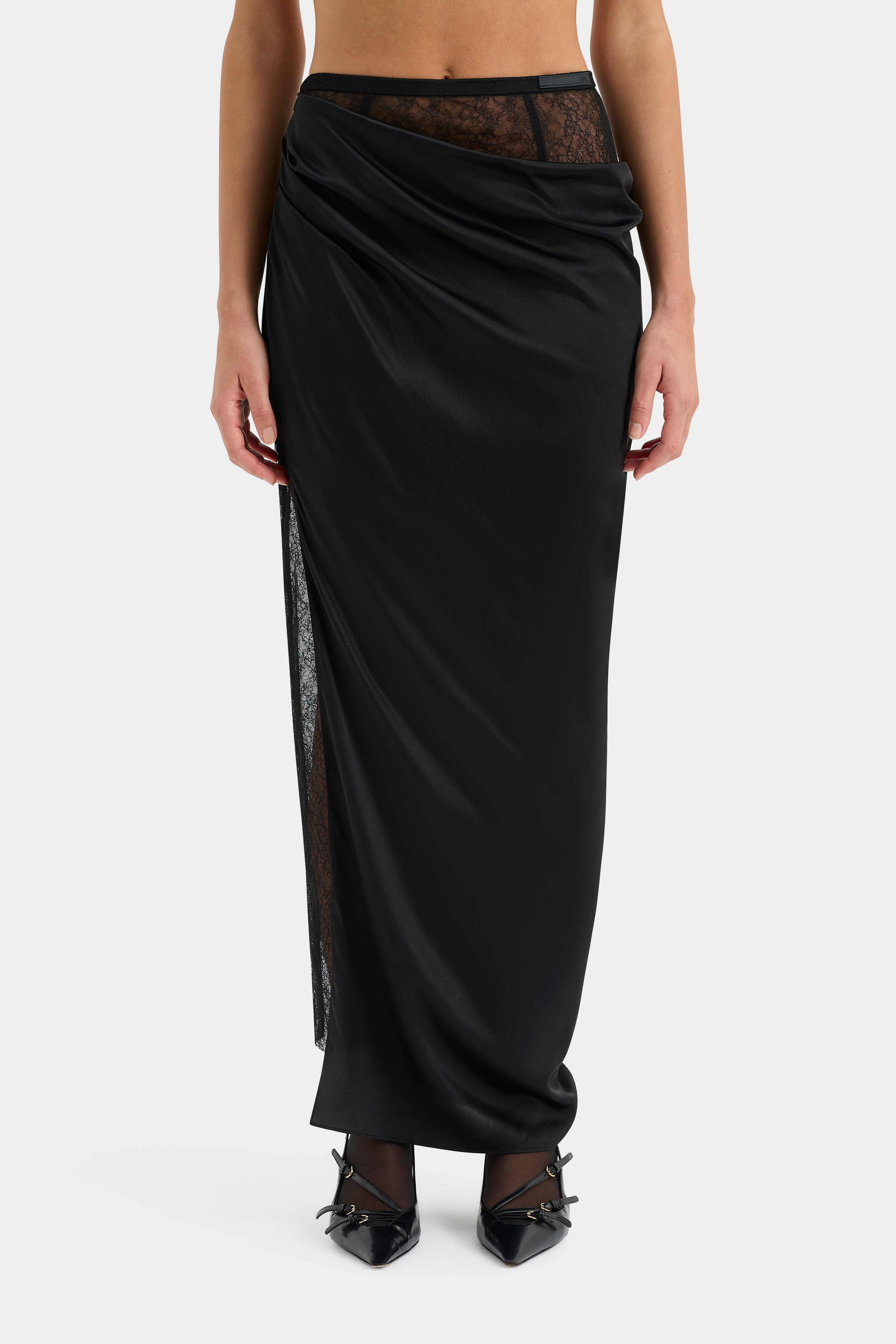 Dunya Draped Skirt for Women - Flowy Boho Maxi Skirt with Elastic Waist | Perfect for Beach, Vacation & Summer Outfits