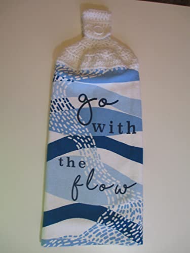 Crocheted Full Size Kitchen Towel - Soft White Yarn Handmade Dish Towel for Drying Dishes, Cleaning Countertops & Stylish Kitchen Decor