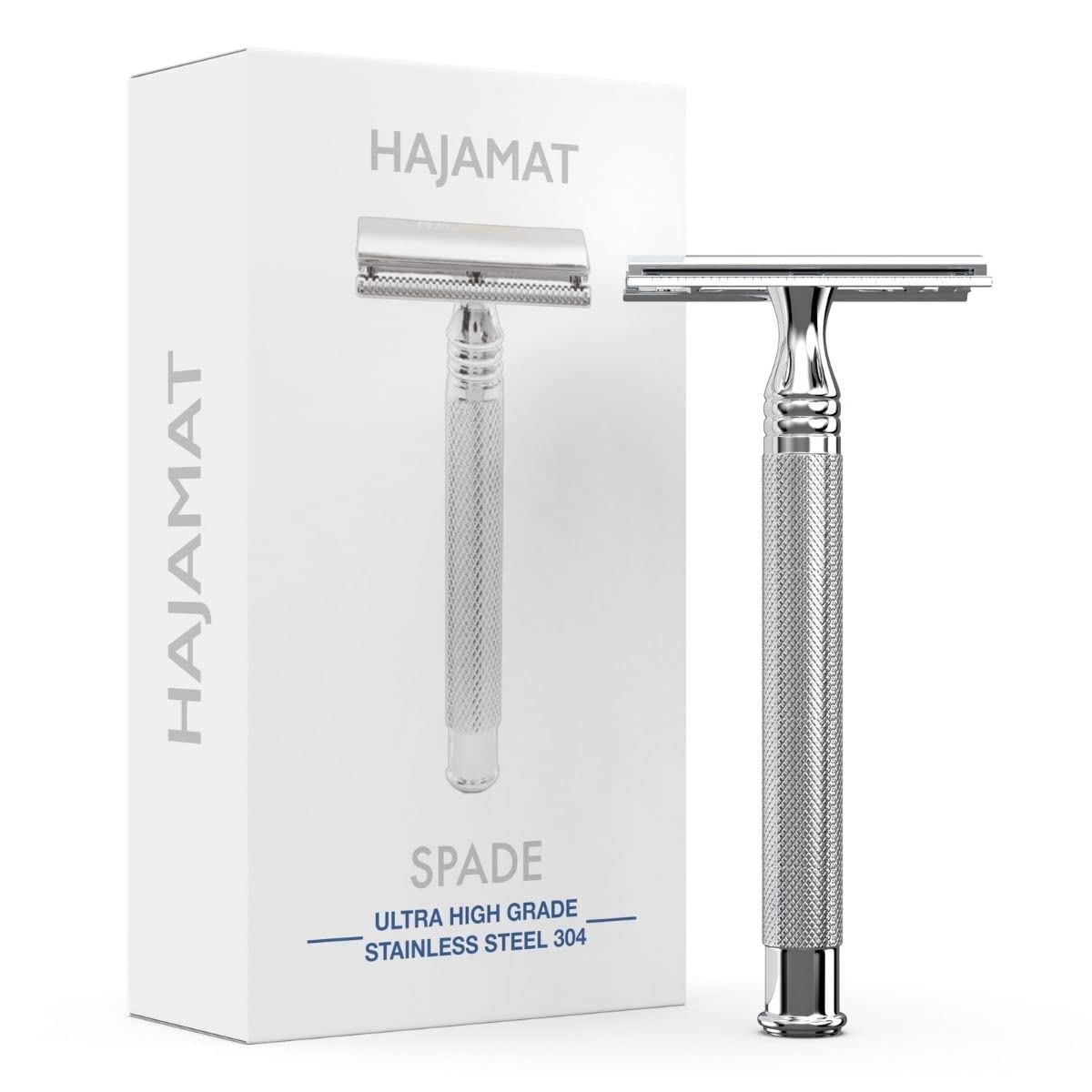 Premium Double Edge Safety Razor for Men - Stainless Steel Shaving Razor with 5 Blades - Smooth & Close Shave for Sensitive Skin - Perfect for Travel & Daily Grooming