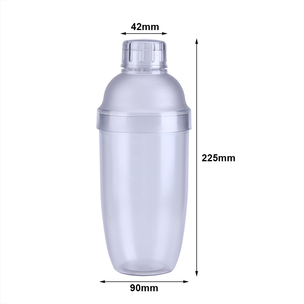 Premium 700cc Transparent PC Cocktail Shaker - Leak-Proof Wine & Milk Tea Mixing Cup - Perfect for Bartenders, Home Bars & Bubble Tea Shops - Ideal for Cocktails, Protein Shakes & Iced Coffee