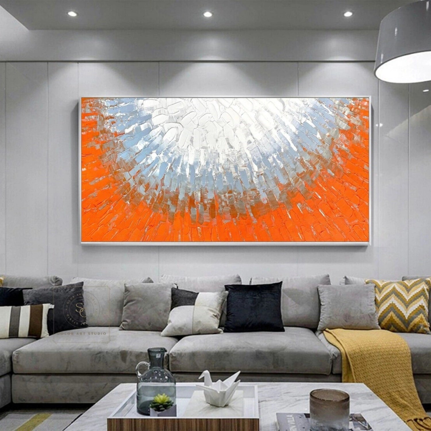 Abstract Painting #AB 310 - Modern Wall Art for Living Room, Bedroom & Office Decor | Large Canvas Artwork for Home & Commercial Spaces