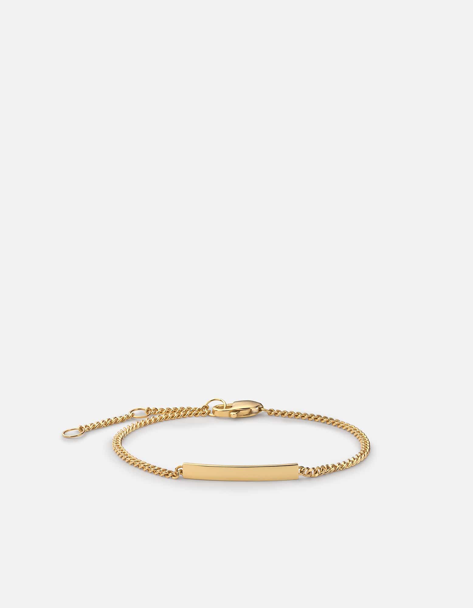 14k Gold Mini ID Chain Bracelet - Personalized Nameplate Jewelry for Women - Perfect for Gifts, Everyday Wear & Special Occasions
