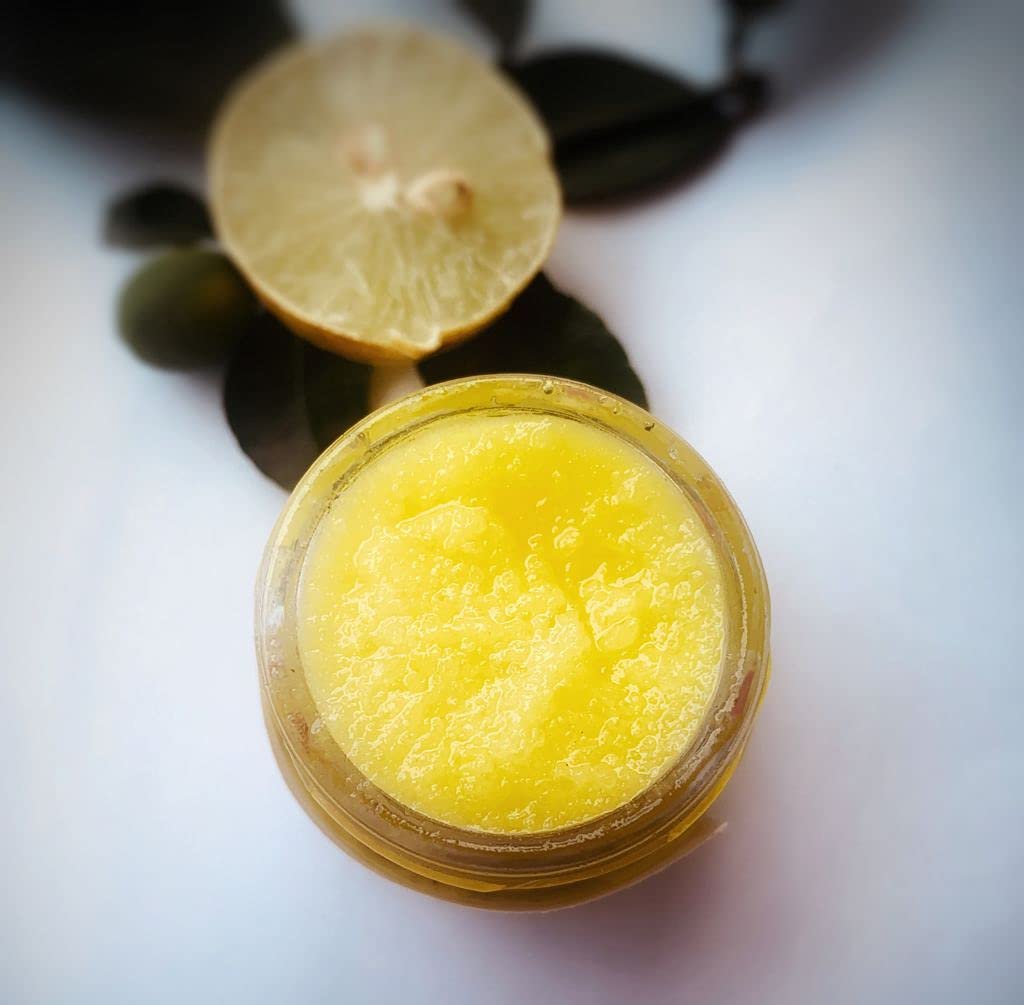 Aster Lemon & Shea Lip Scrub - Natural Exfoliating Lip Treatment for Dark Lips, 20g | Lightens & Softens Lips | Paraben & Sulfate Free | Perfect for Pre-Lipstick Prep & Night Care Routine