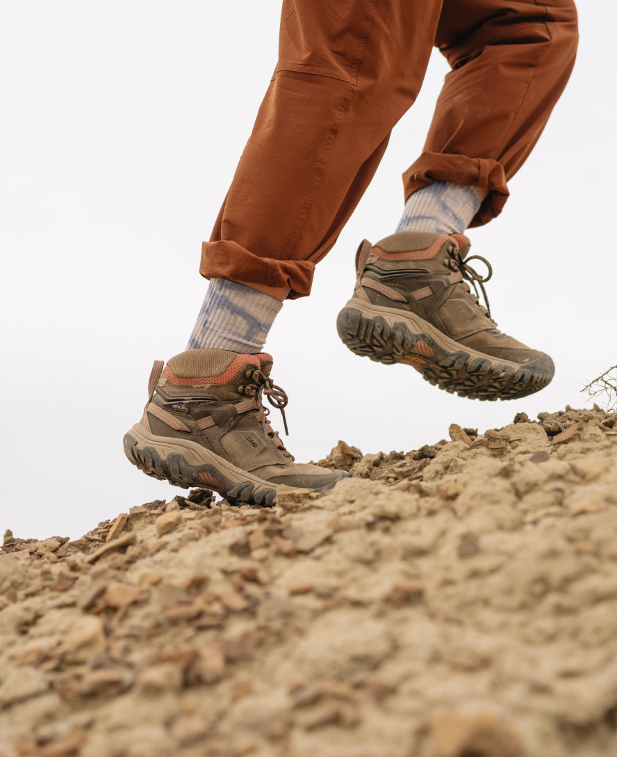 Waterproof Women's Hiking Boots - Ridge Flex Outdoor Boots for Women | Timberwolf/Brick Dust | Perfect for Hiking, Camping & Winter Adventures