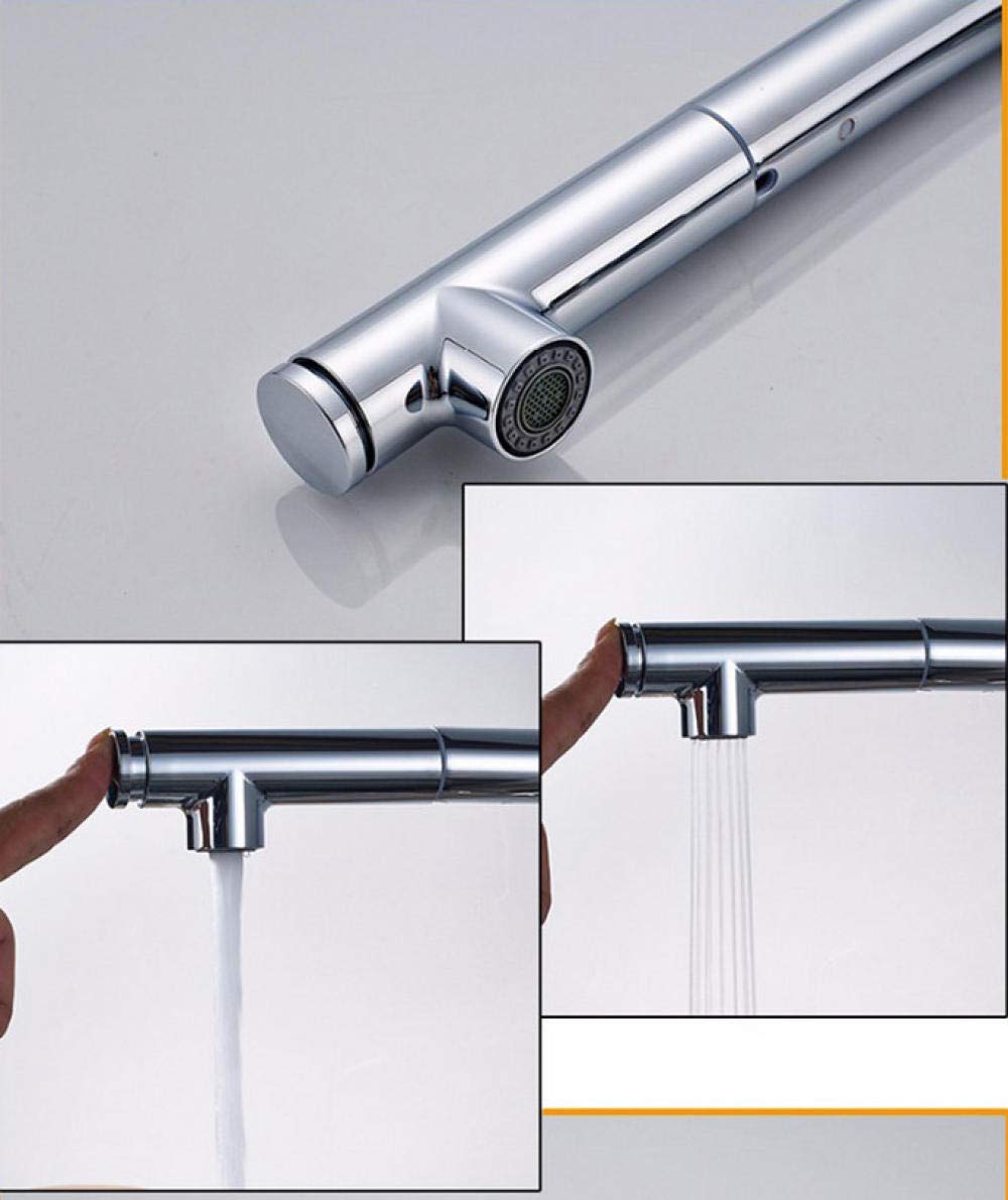 Single Handle Pull Out Kitchen Faucet - Deck Mounted Hot and Cold Water Tap for Bathroom & Kitchen Sink | Perfect for Washing Dishes, Filling Pots & Cleaning