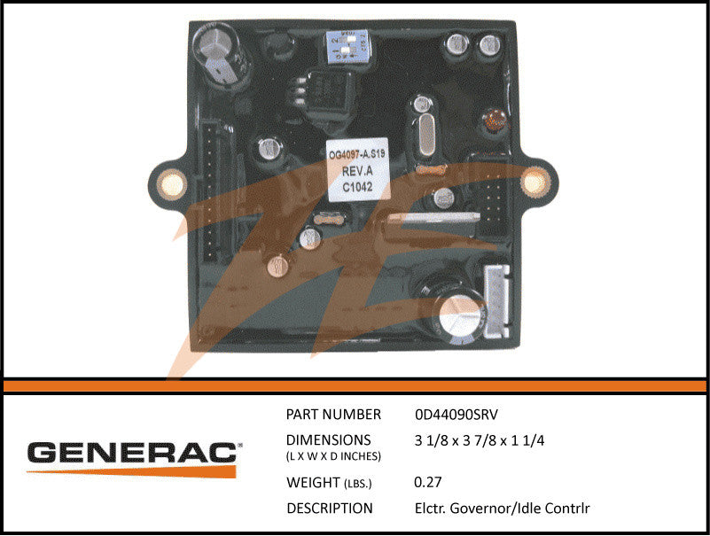 Generac 0D4409/0D44090SRV Portable Generator Controller PCB with Idle Control - Replacement Part for Generac Portable Generators - Perfect for Camping, RV Trips & Emergency Power Backup