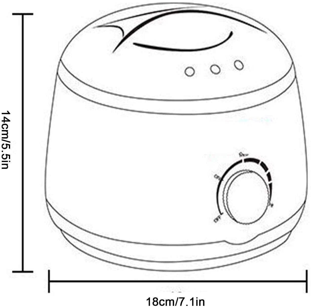 Premium Wax Warmer Machine for Hair Removal & Spa - Adjustable Temperature Electric Wax Heater with Advanced Technology - Ideal for At-Home Waxing, Salon, Hand & Foot Care (White)