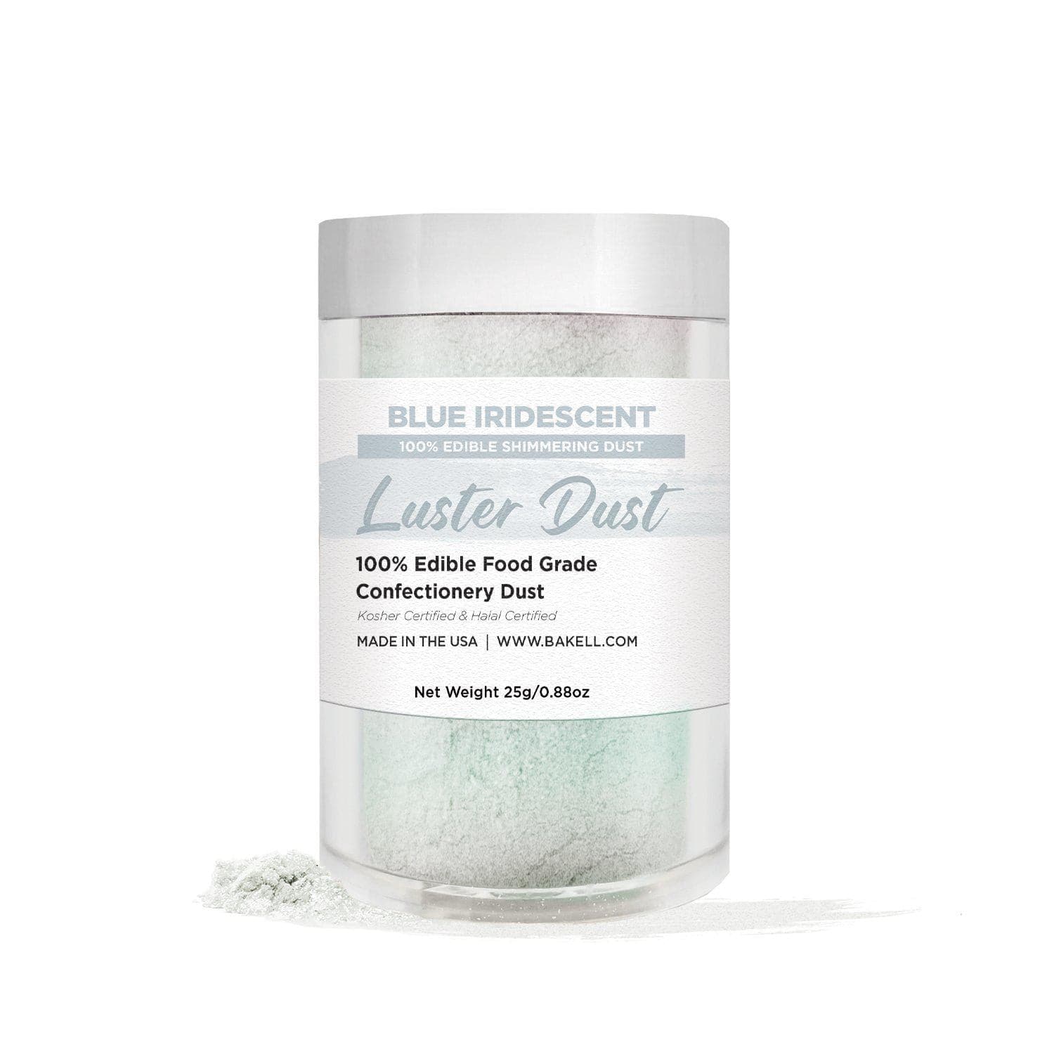 Premium Blue Iridescent Luster Dust for Cake Decorating - Edible Food Grade Glitter Powder - Bulk Size for Baking, Candy Making & DIY Crafts