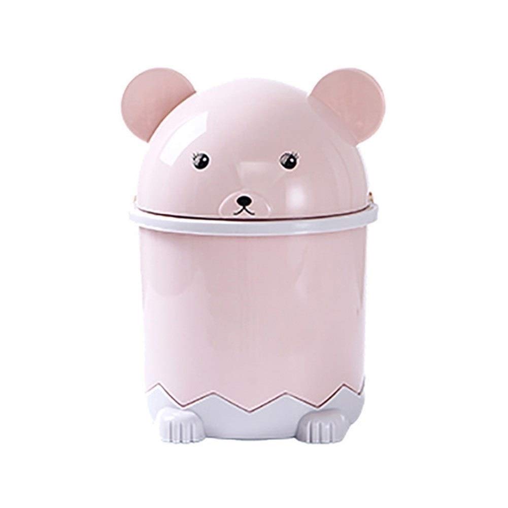 Creative Cute Desktop Trash Can - Small Household Office Waste Bin with 12.5x14x20.7cm Capacity - Blue - Perfect for Home, Office, Dorm & Workspace Organization