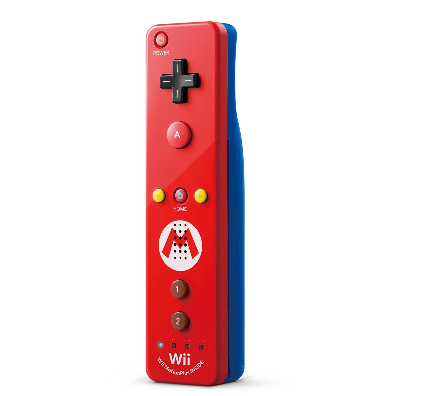 Nintendo Wii Remote MotionPlus Controller - Wireless Motion Sensor for Wii & Wii U (Mario Edition, Red) - Perfect for Gaming, Fitness & Family Fun (Renewed)