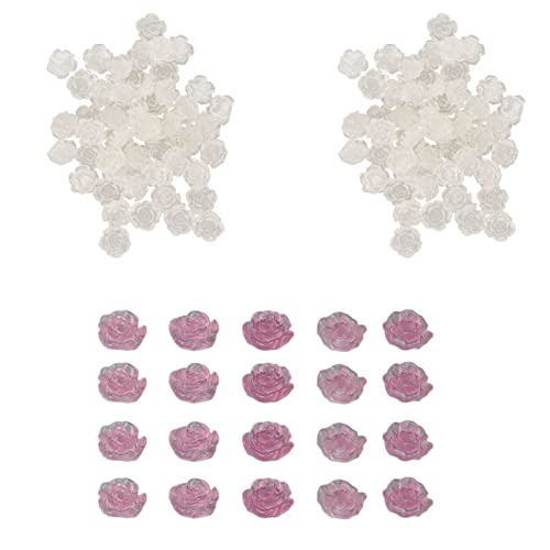 Exquisite Flower Shaped Resin Nail Art Decorations - 10 Bags of Rose Red Nail Salon Accessories for Women | Perfect for DIY Manicures, Bridal Nails & Professional Nail Salon Designs