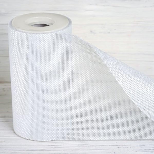 6-Inch x 30 Feet White Burlap Fabric Roll for Wedding Decor, Party Centerpieces, DIY Crafts & Home Decor - Natural Jute Material for Table Runners, Gift Wrapping & Rustic Decorations