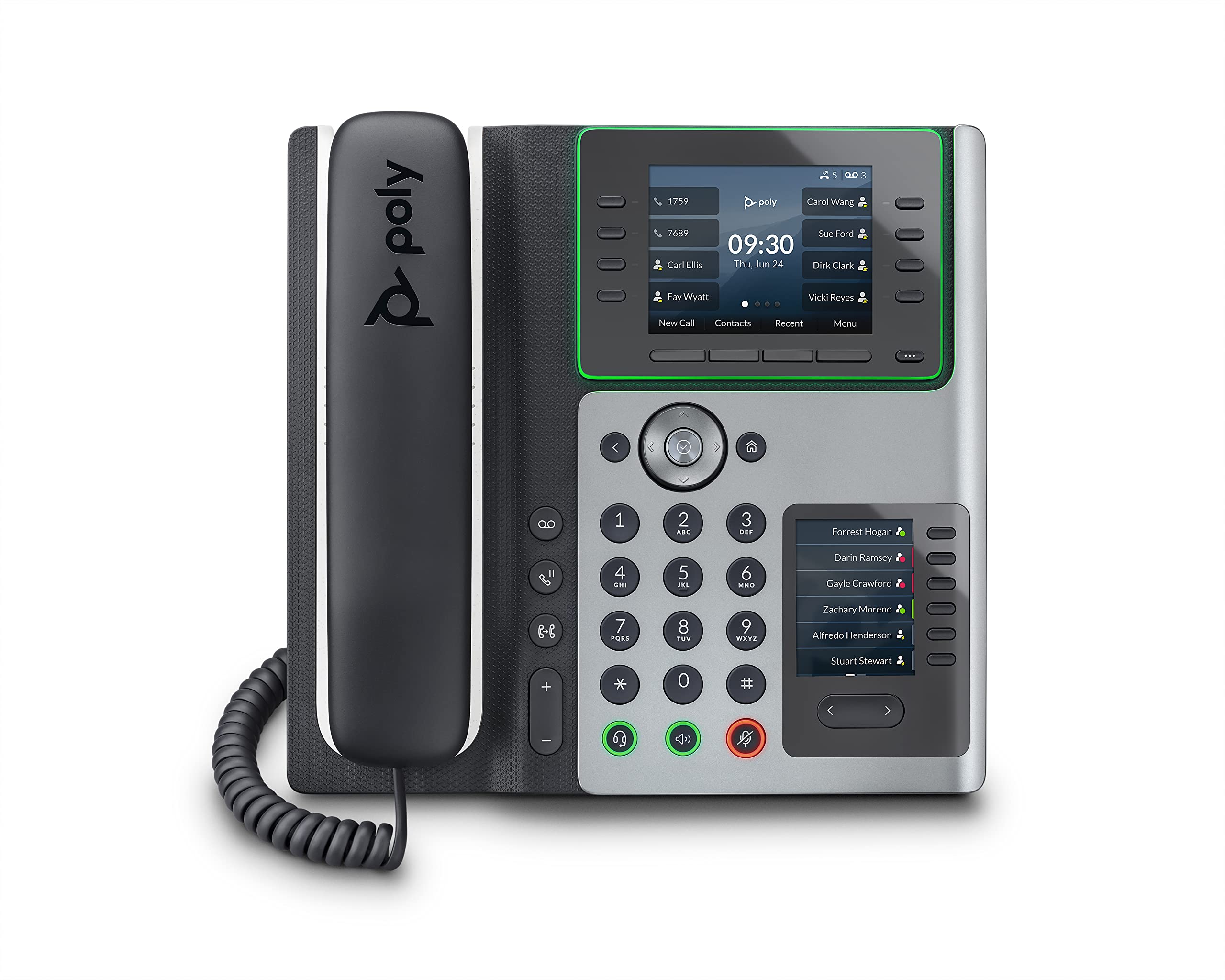 Poly Edge E400 IP Desk Phone (Plantronics + Polycom) – Hybrid Work Office Phone with 8-Line Keys & 32-Line Support – Bluetooth for Mobile & Headset – Ideal for Remote Work & Business Communication