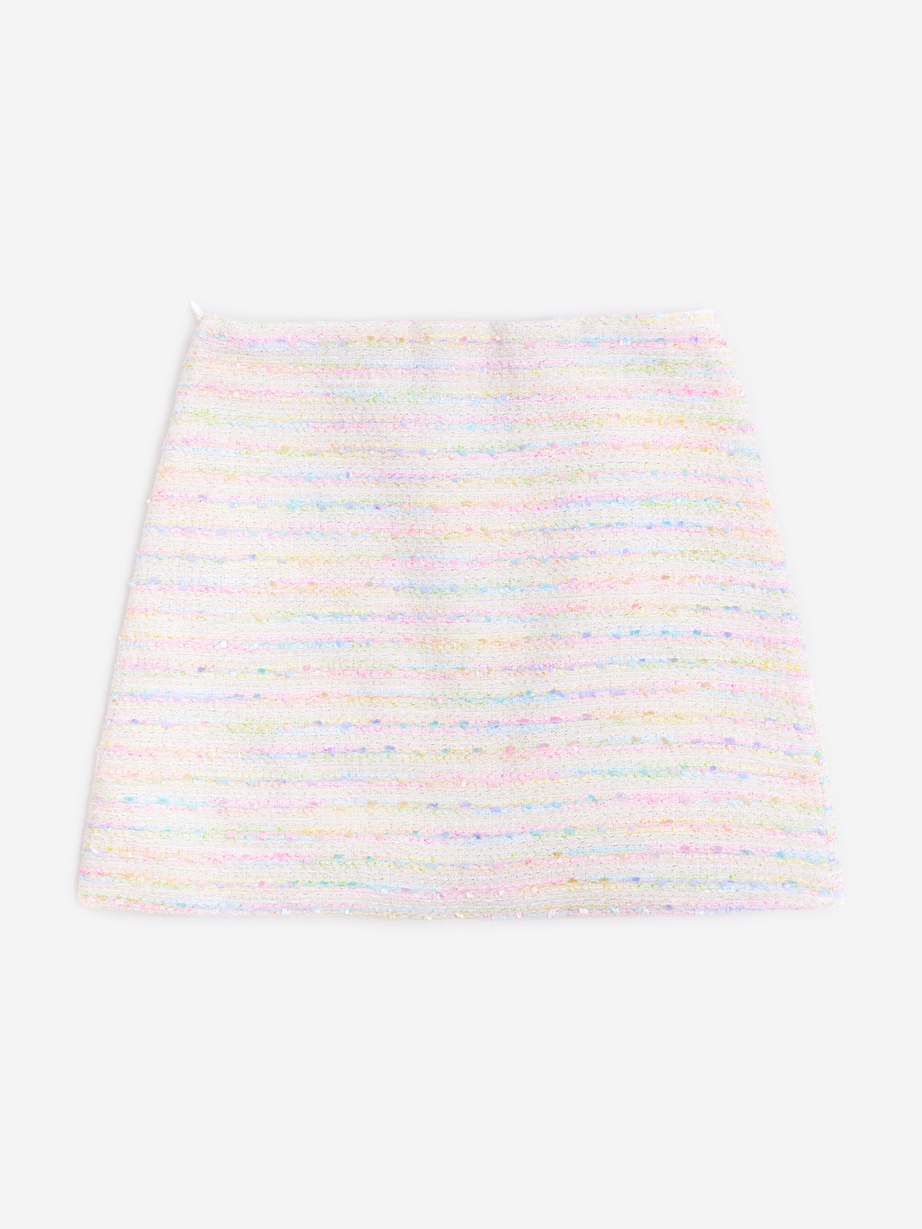 BCBGMAXAZRIA Girls' Ivory Tweed Pencil Skirt - Classic School Uniform & Party Outfit for Teens