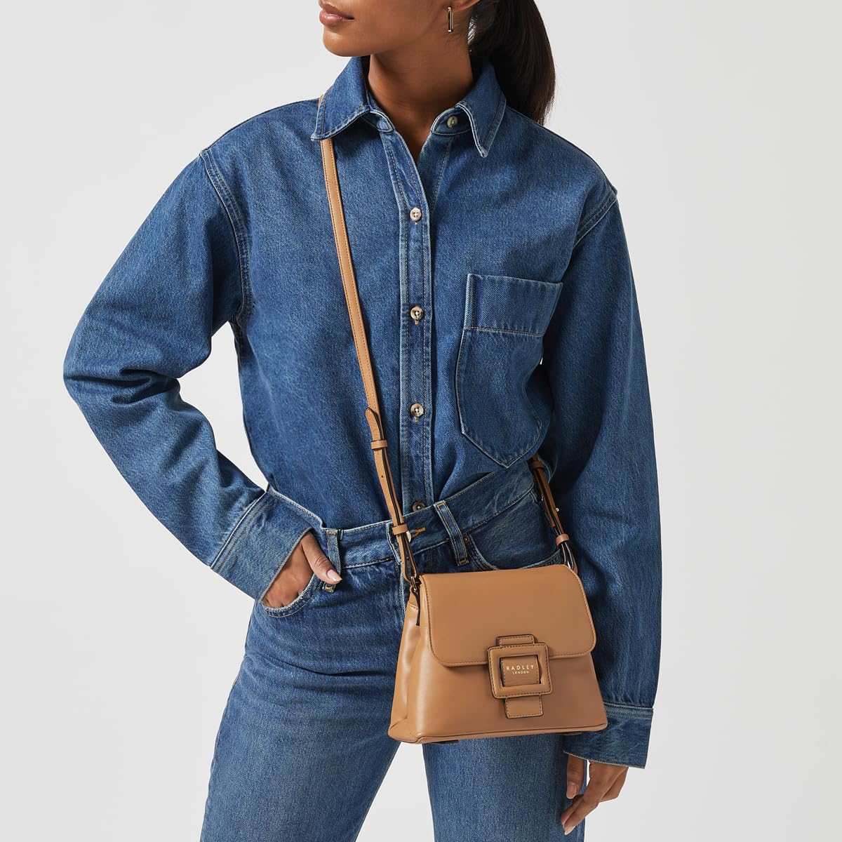 RADLEY London Purely Knoll Small Flapover Crossbody Bag for Women - Stylish Leather Shoulder Purse for Everyday Use, Travel & Shopping