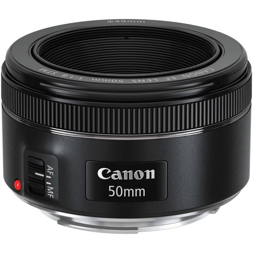Canon EF 50mm f/1.8 STM Lens with Speedlite EL 100 Flash - Professional DSLR Camera Lens Kit for Portrait, Low Light & Creative Photography - Perfect for Weddings, Events & Studio Shoots