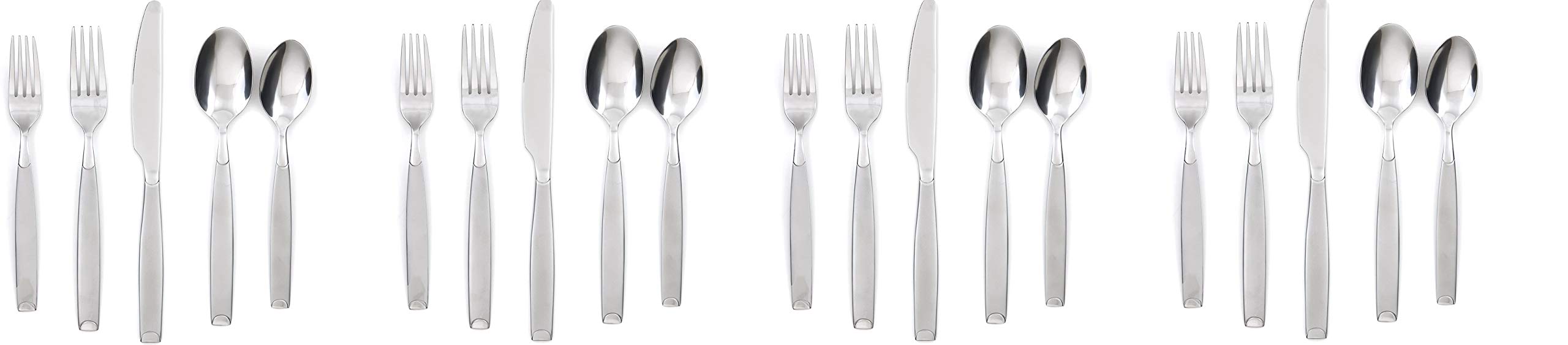 Cambridge Silversmiths Kiona Frost 20-Piece Stainless Steel Flatware Set - Service for 4 (4 Forks, 4 Spoons, 4 Knives) - Elegant Dining Silverware for Everyday Meals, Dinner Parties & Special Occasions