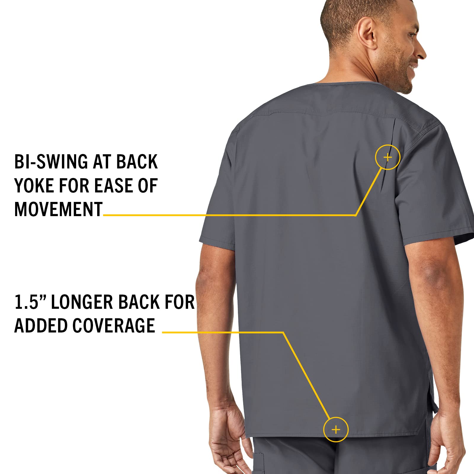 Carhartt Men's Ripstop Utility Scrub Top - Durable Workwear for Medical Professionals & Healthcare Workers - Perfect for Hospitals, Clinics & Nursing Shifts