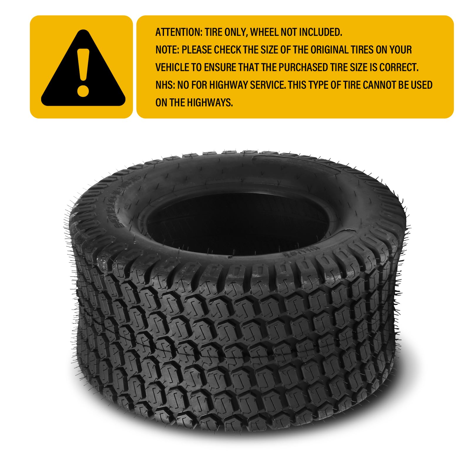 24x12-12 8PR Lawn & Garden Tractor Tires - Heavy Duty 24x12x12 Golf Cart Tires (Set of 2) - Perfect for Mowing, Landscaping & Golf Course Maintenance