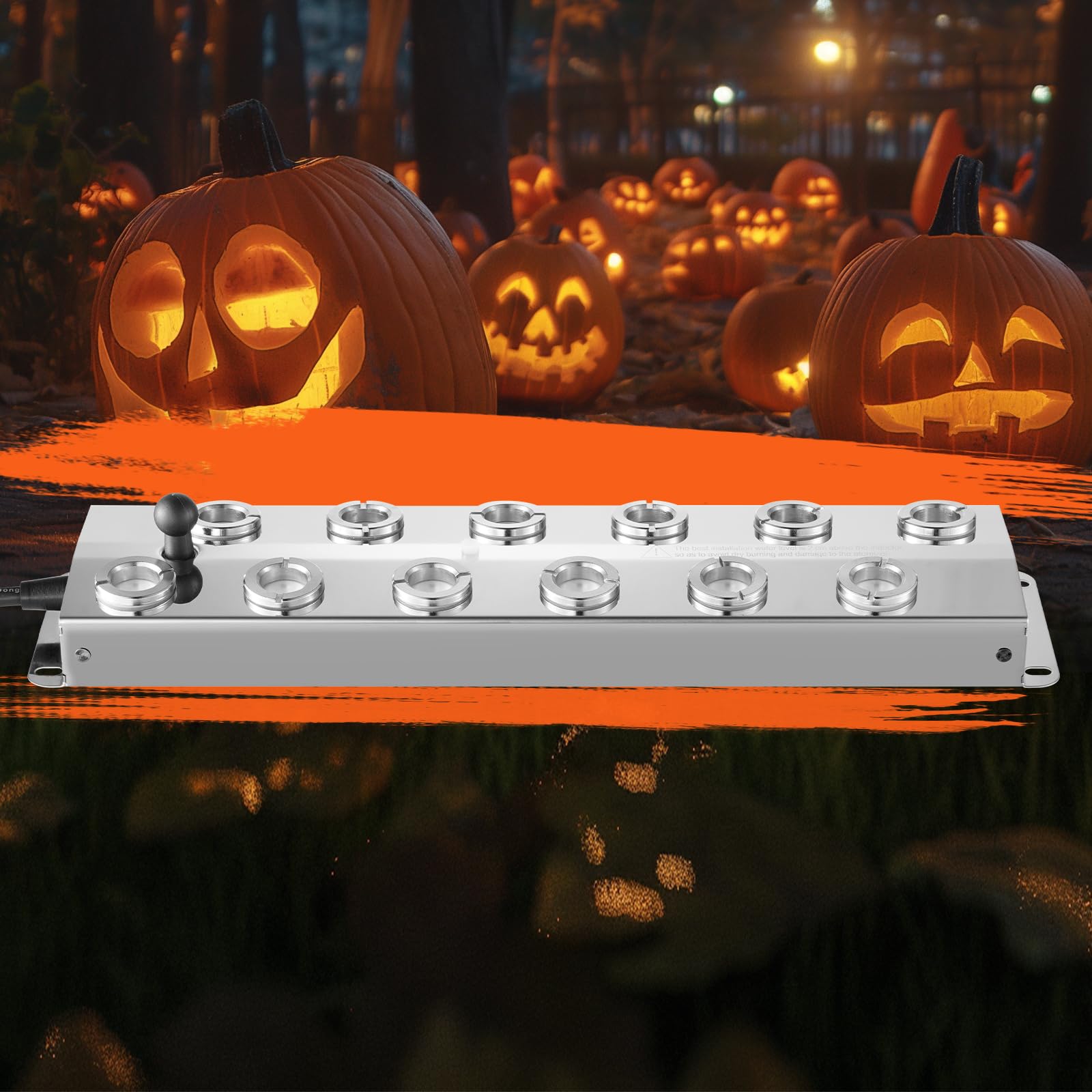 VEVOR 12-Head Ultrasonic Mist Maker Fogger - 9000mL/H High Output with 300W IP67 Waterproof Power Supply, Floating Buoy & Replacement Discs - Perfect for Ponds, Gardens, Rockeries, Greenhouses & Halloween Decorations - Create Magical Ambiance for Parties, Weddings & Home Relaxation