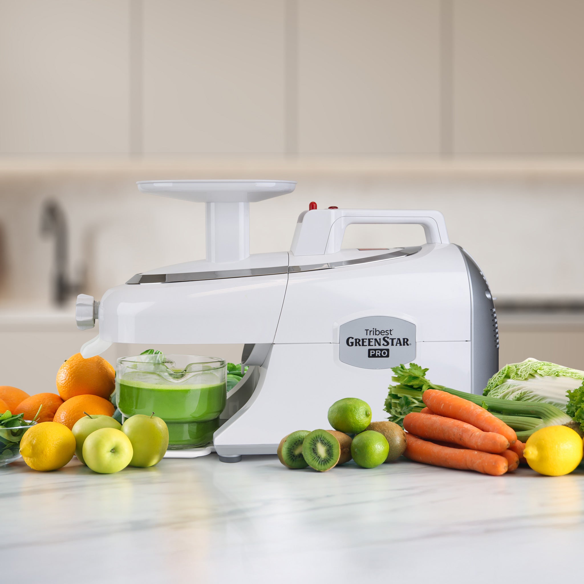 Greenstar® Pro Certified Refurbished Commercial Slow Juicer - Stainless Steel Twin Gear for High Volume Juicing | Perfect for Juice Bars, Health Cafes & Home Use