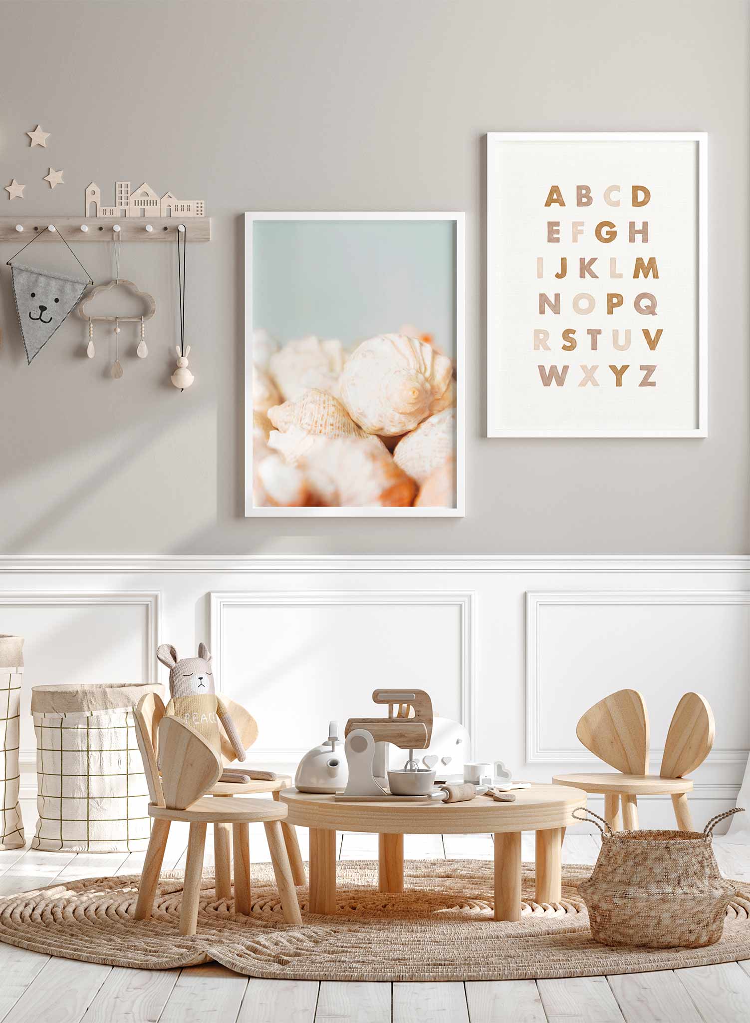 Conch Shell Wall Art Poster - Beach Theme Decor for Living Room, Bathroom & Coastal Home Decor | Perfect for Nautical & Ocean Inspired Interiors