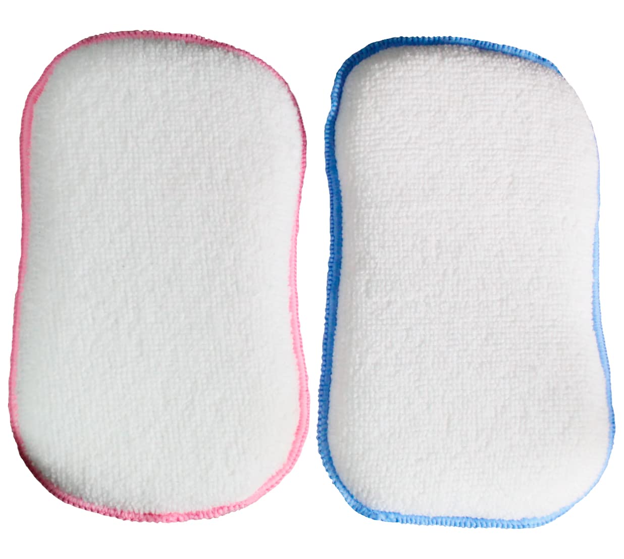 Premium Bath Sponge Loofah for Men & Women - Exfoliating Body Scrubber, Shower Sponge for Smooth Skin - Pack of 2 (Blue & Pink) | Perfect for Daily Shower, Spa & Exfoliation Routine