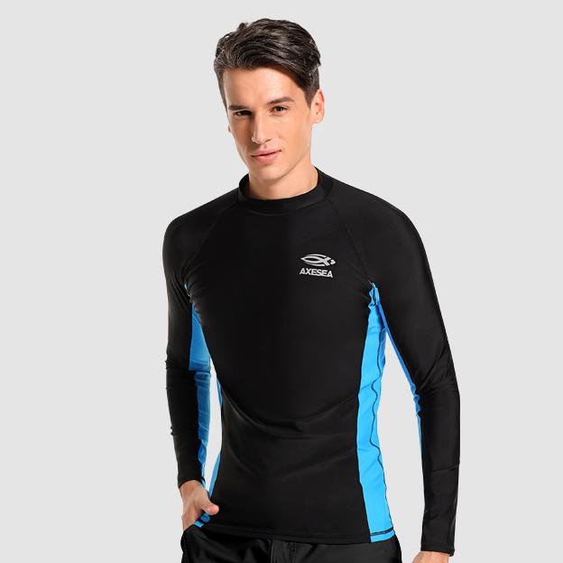 Men's UPF 50+ Long Sleeve Rash Guard Shirt - Sun Protection Swimwear for Surfing, Swimming & Outdoor Activities