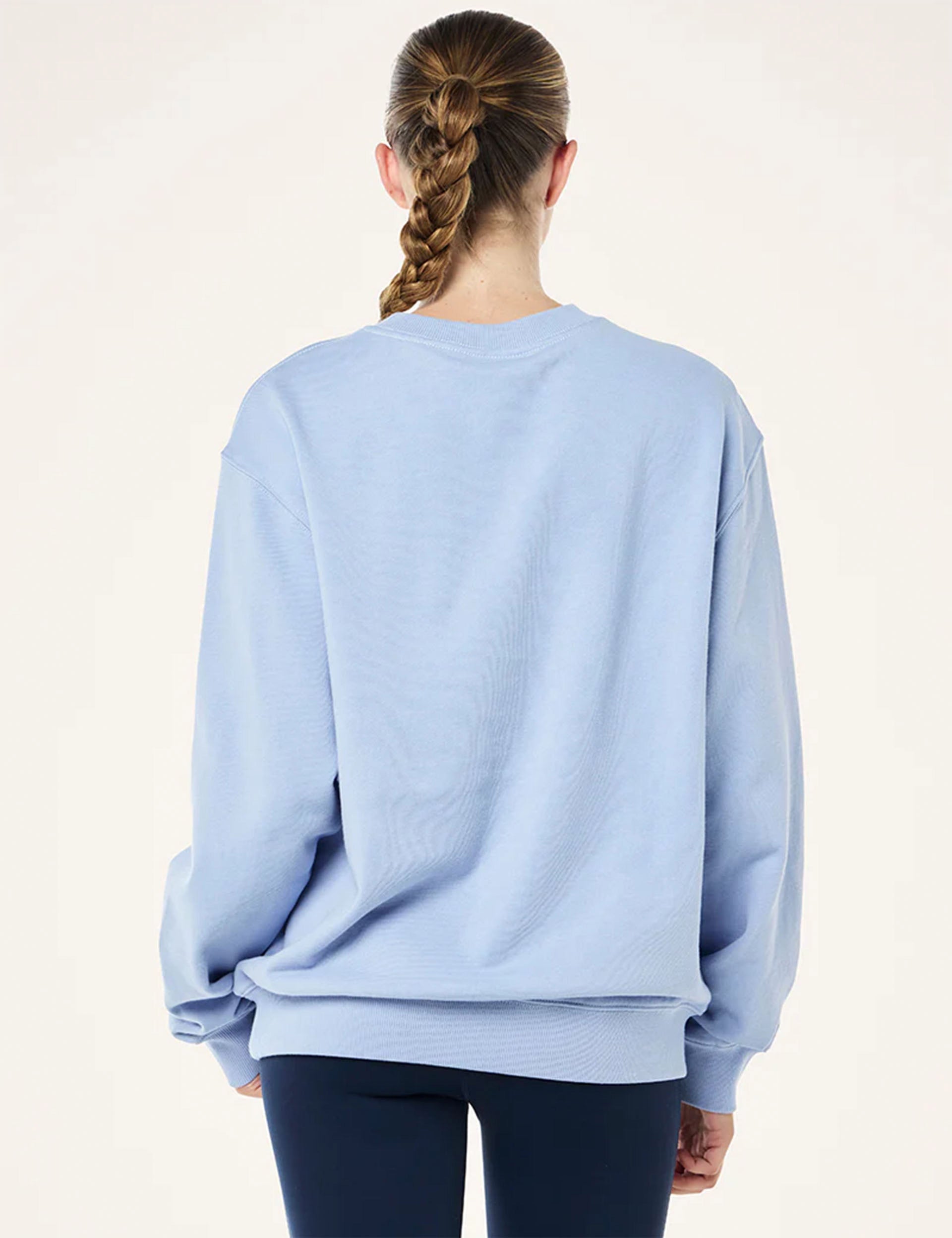 Cozy Boucle Sweatshirt for Women - Soft & Stylish Dusty Blue Pullover | Perfect for Casual Outings & Lounge Wear